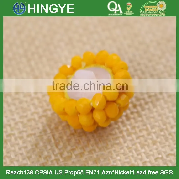 New arrival fancy hand-made beaded button 15773