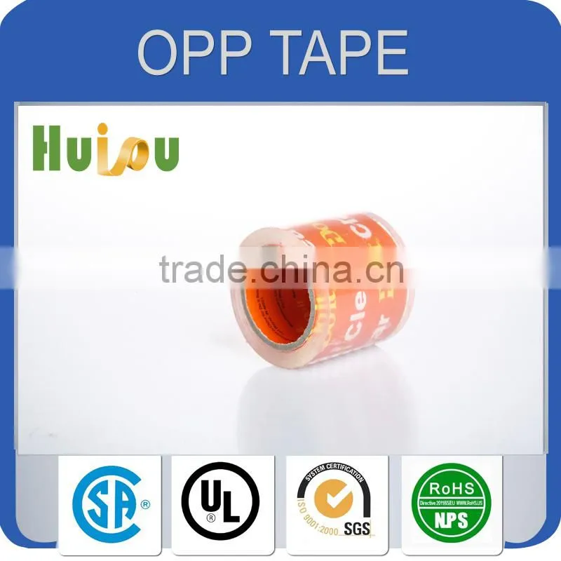 Good adhesion carton sealing opp print packaging tape