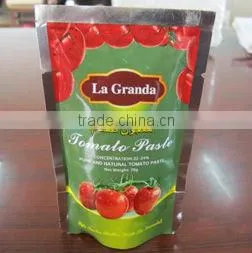 standing pouch tomato paste brix 22-24 and 28-30 %