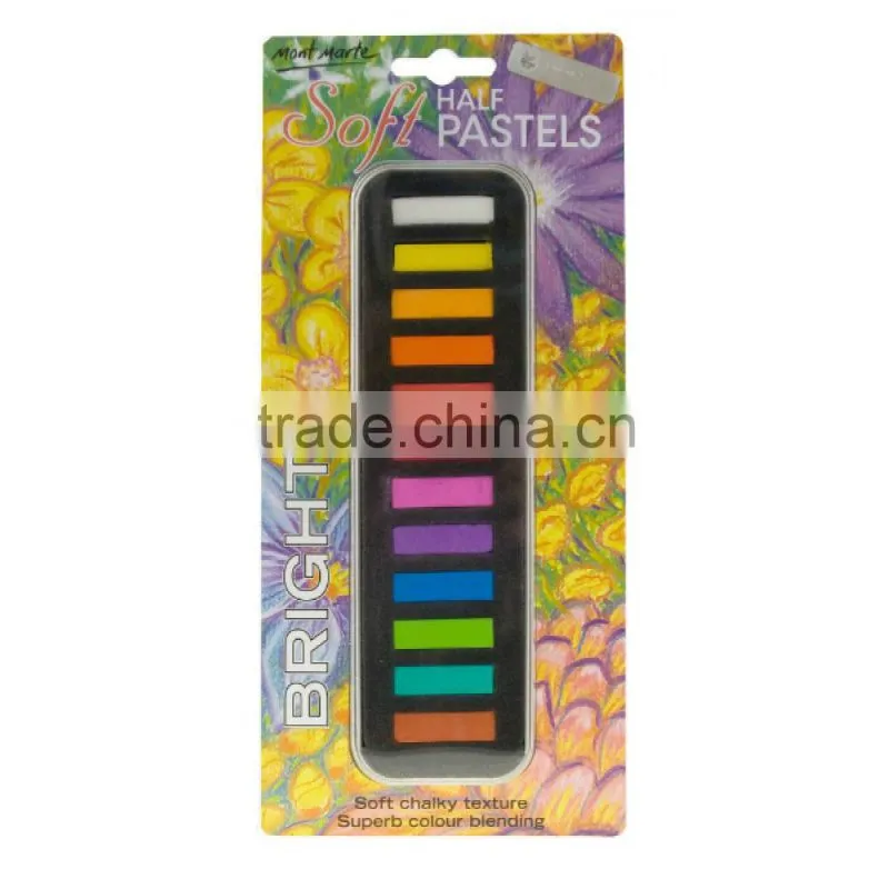 Mont Marte Soft Half Pastels 12pce - Bright
