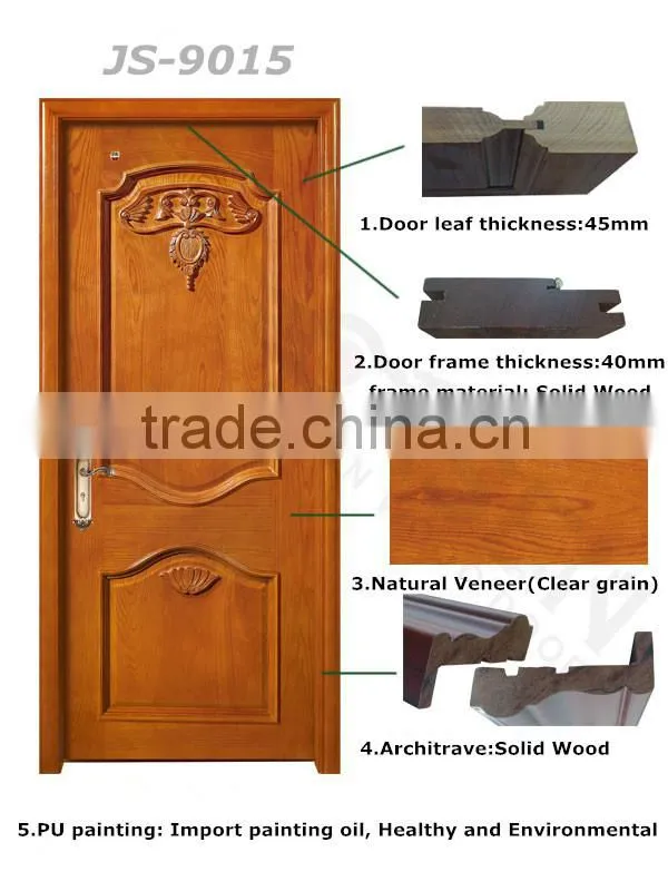 Guangzhou red oak solid wood door