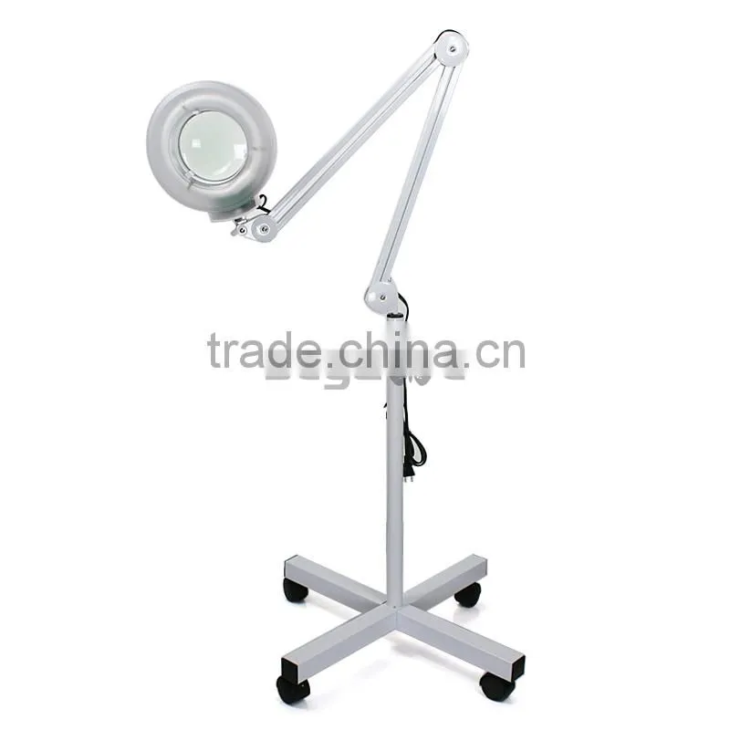 5X Magnifying Lamp Rolling Floor Stand adjustablemini facial steamer with ozone