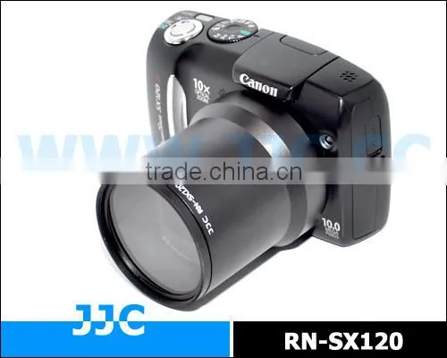 JJC Lens adapter RN-SX120 provides a 52mm filter adapter for for CANON Powershot SX120 IS digital camera