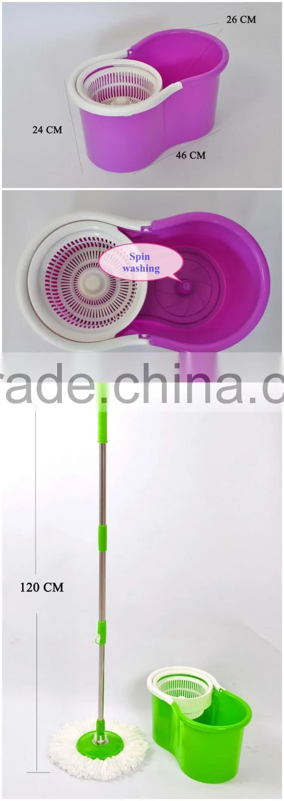 House cleaner foldable mop dry mop set mop and bucket set