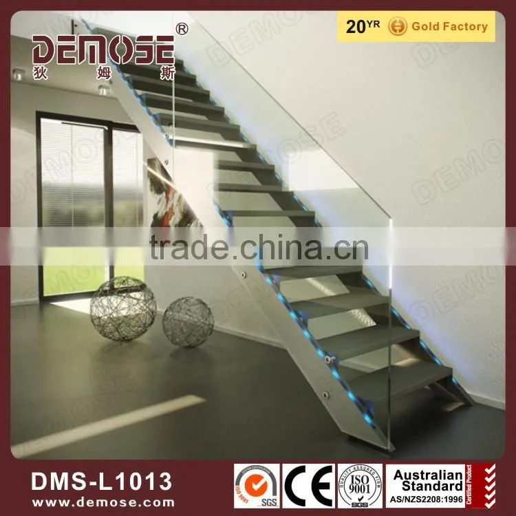 Rainbow Treads S Shape Glass Staircase DMS-L1003
