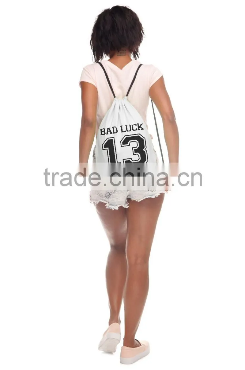 Brand New Custom 3D Print Cheap Cloth Drawstring Sports Bag