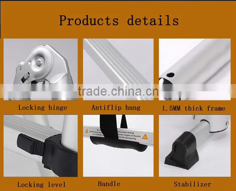 New super fully extendable 2.6m meter telescopic aluminum ladders AY-ZJ1026
