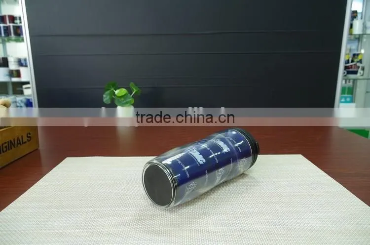 custom logo double wall plastic color changing magic coffee pp tumbler