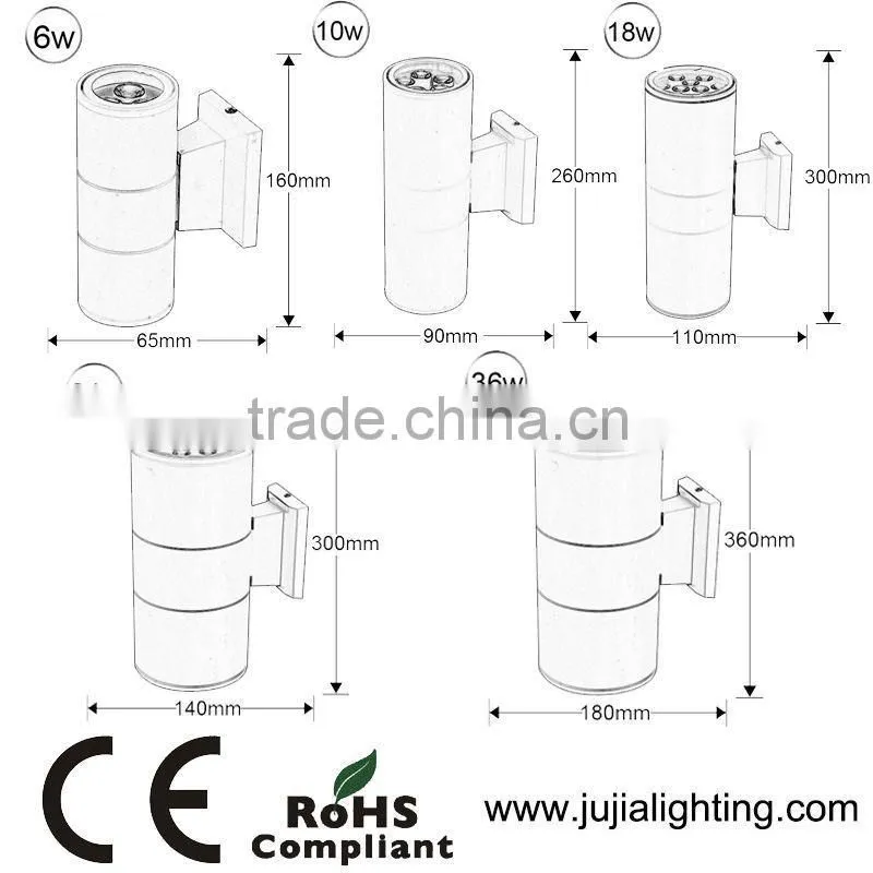 60W Glass Refractor led wall pack light with light shield for 5 years warranty