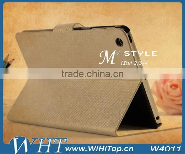 Diamond Leather Case For iPad Mini. Stand Wallet Flip Case For iPad Mni WHTS003