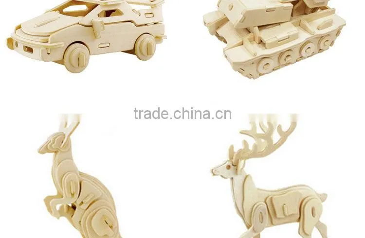 Wooden 3D DIY World's Famous Building Puzzle