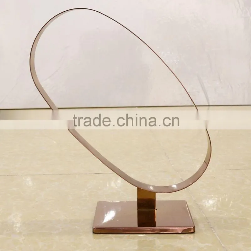 Rose gold round belt display rack stand