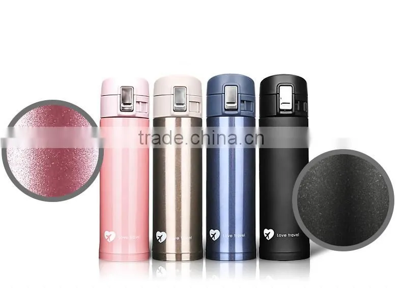 fashionable wholesales stainless steel thermos straw bottle