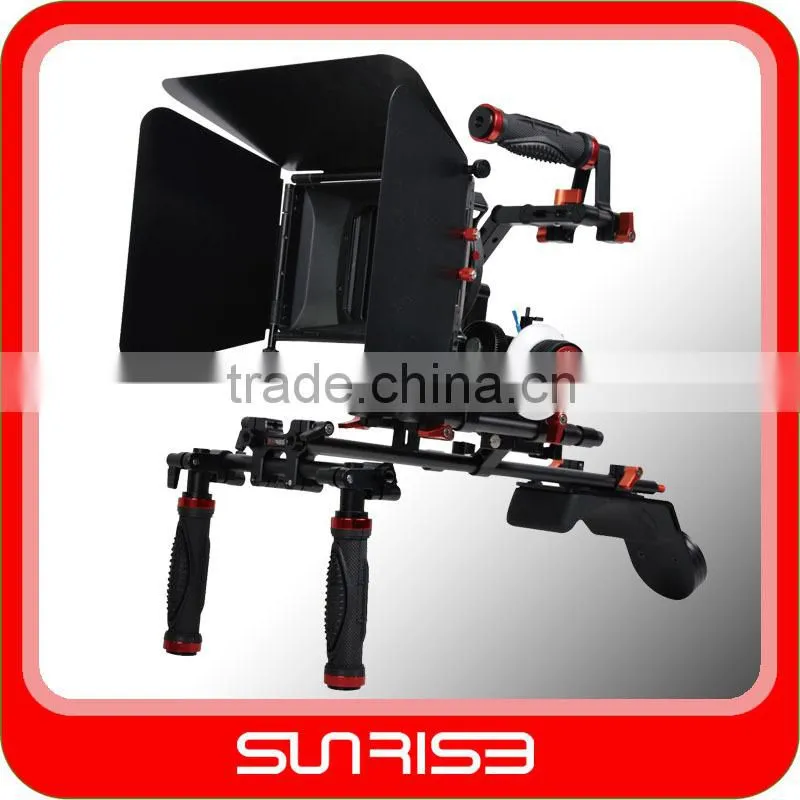 SUNRISE DSLR Shoulder rig DSLR camera rig+ Matte Box+ C shape Handle