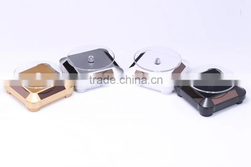 Jewerly small Solar turntable rotating display stand,Solar energy display shelf stationary display stand