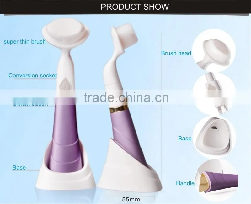 Ultrasonic electric face clean brush silicone facial brush