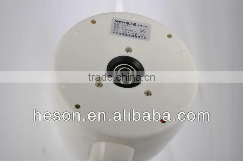 Plastic Electric Water Kettle (stainless steel inside)1.2L,european electrical supplies