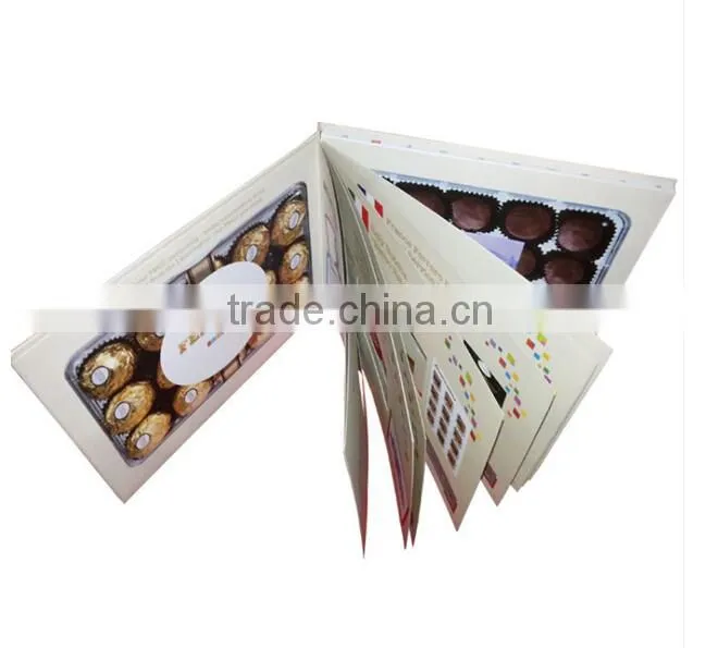 artificial handmade 7 " lcd brochure holder display stand,lcd video booklet ,video book