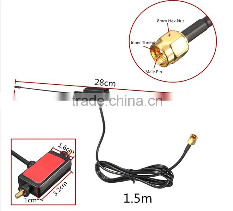 433MHz adhesive arietiform antenna for car TV radio