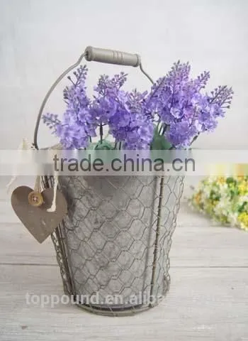 round barrel decorative metal planters