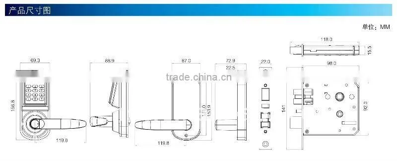 combination door locks digital locks home DIY lock