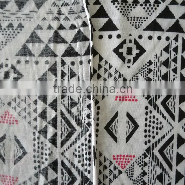 30S poly spun printed Fabric, 100% Poly Knitted Fabric
