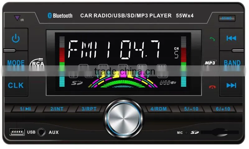 With bluetooth 2din car mp3 player