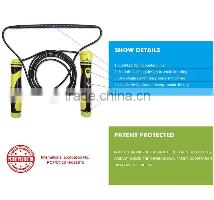 2015 Hot sale Bluuing brand OEM cheap kids jump ropes& color change jump ropes