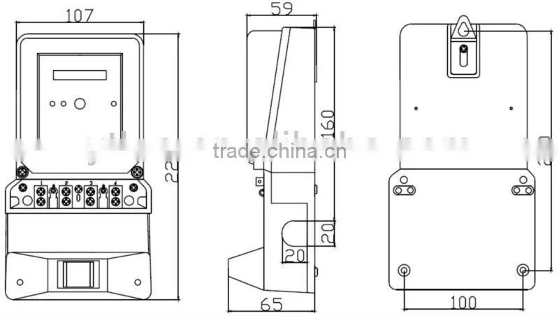 Single phase kilowatt meter