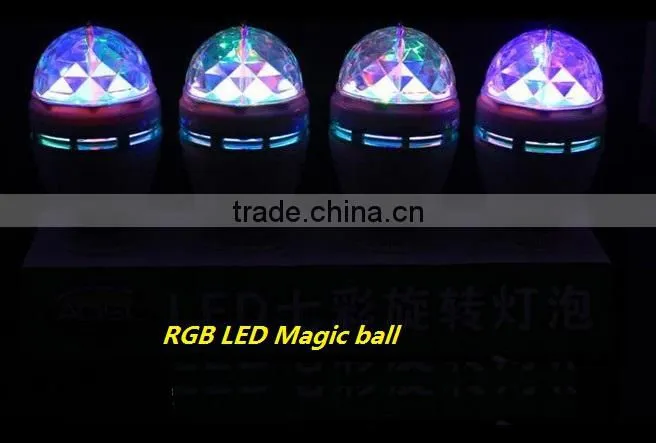 magic rgb led full color rotating lamp B22 base