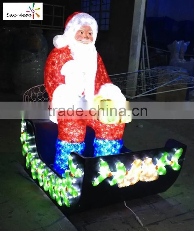 Christmas moose car santa in car christmas decoration santa sleigh decoration light christmas light with santa and reindeer