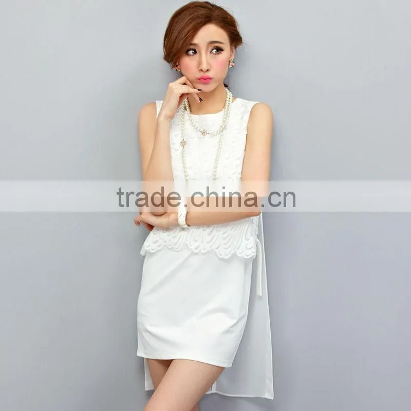 vintage lady fashion white new design bodycon dress