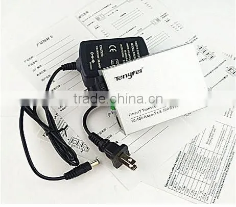 In stock 10/100M single fiber single mode SC, 9V 12V dc media converter