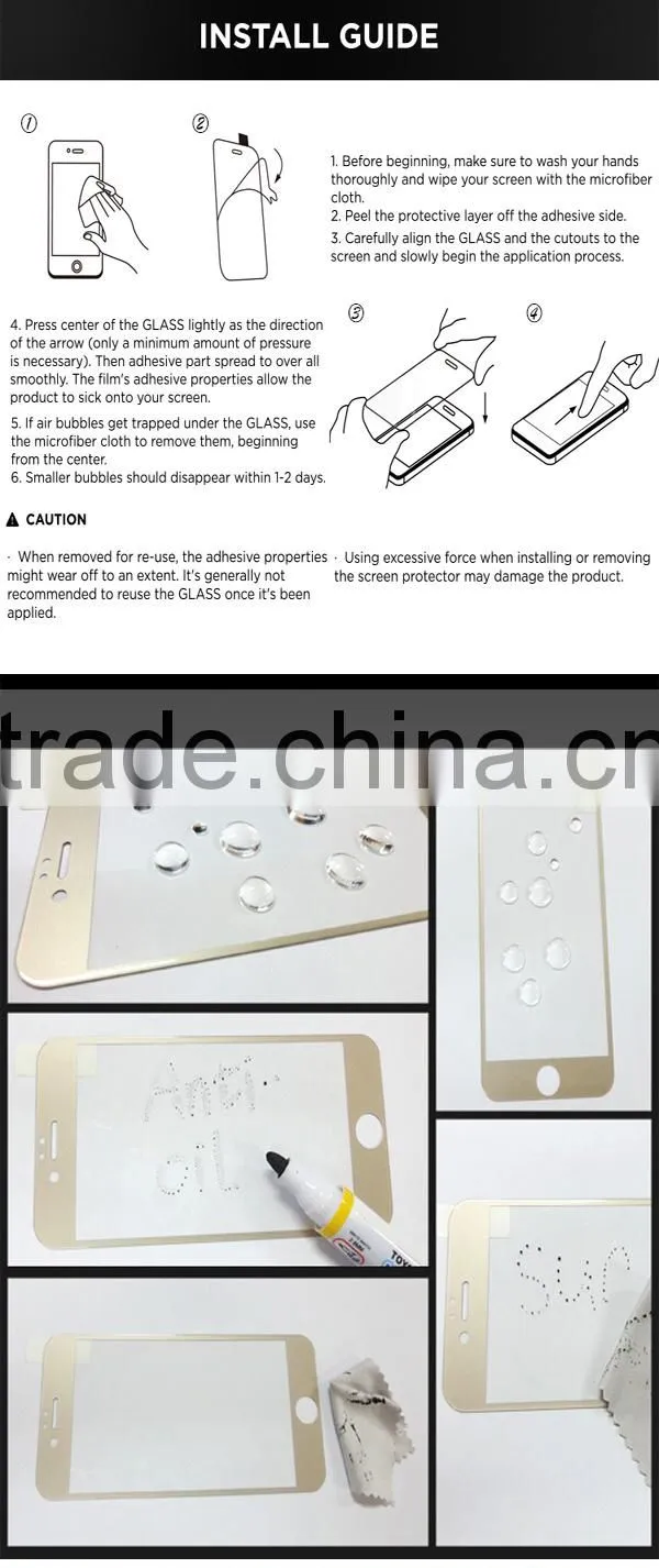 0.3mm 2.5D front tempered glass screen protector for sony xperia z4 screen film