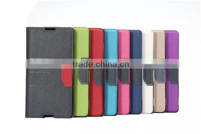 Matt Stand PU Leather Wallet Case Cover For Sony Xperia Z4