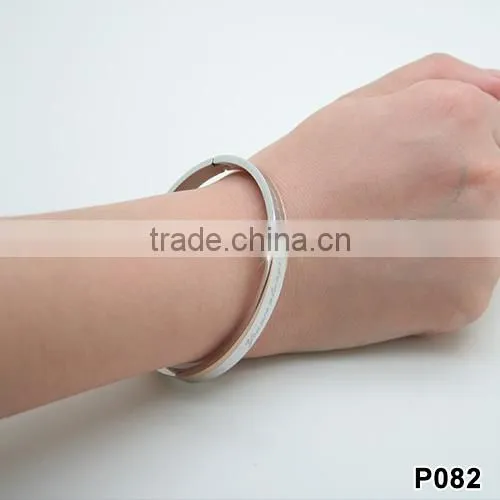 Noproblem P082 stainless steel tourmaline casual personalized fitness crystal energy bracelet