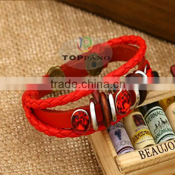 new arrival friendship leather bracelet fashion braid genuine leather bracelet jewelry