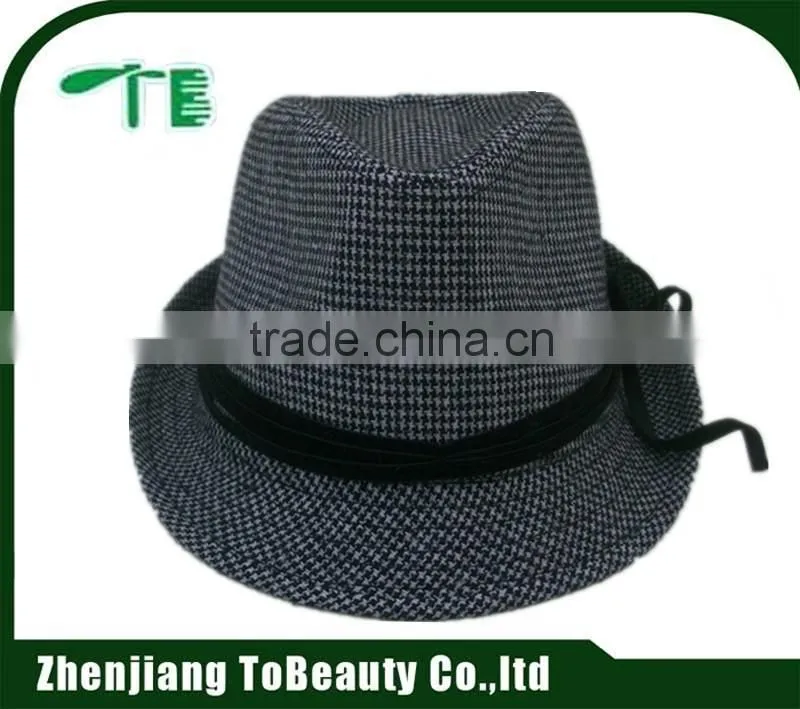 wholesale black and grey wool hat
