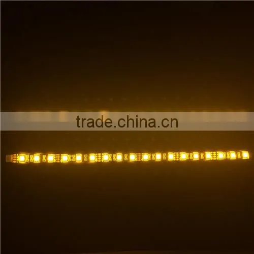 2 High Visibility LED Motorcycle Turn Signals Flexible Strip Blinker Directions