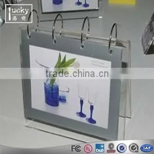 Custom Acrylic Standard Desk Calendar Table Stand With Pen Holder