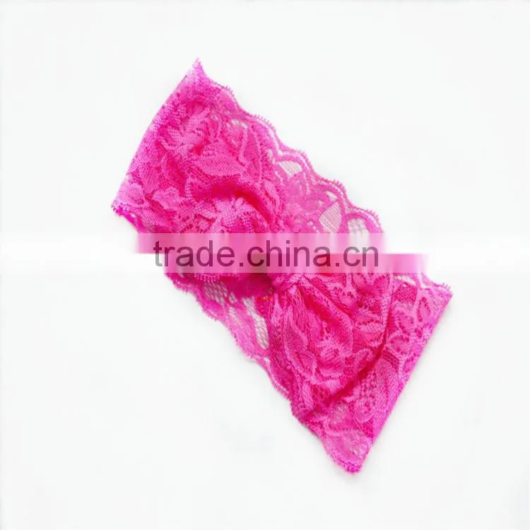 Hot-selling girly lace messy bow headwraps,babygirl big bow headband
