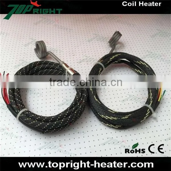 Customized electric hot runner coil heater for heating element
