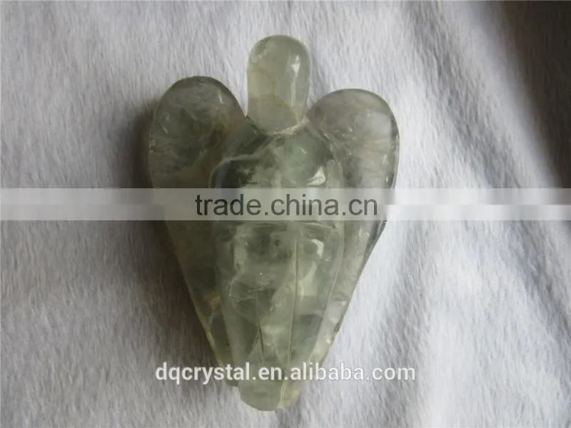 2015 Hot Quartz Crystal Angels Sale / Natural Carving Angels Wholesale/natural,decor small Rock crystal Angel figurines for sale