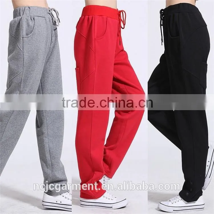 Custom wholesale women's cotton sport pants