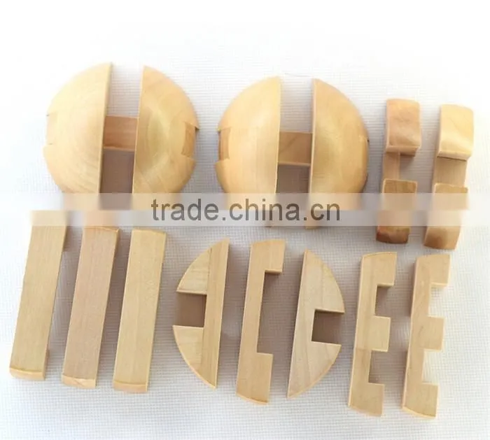 Wholesale ball shape educational wooden jigsaw puzzle