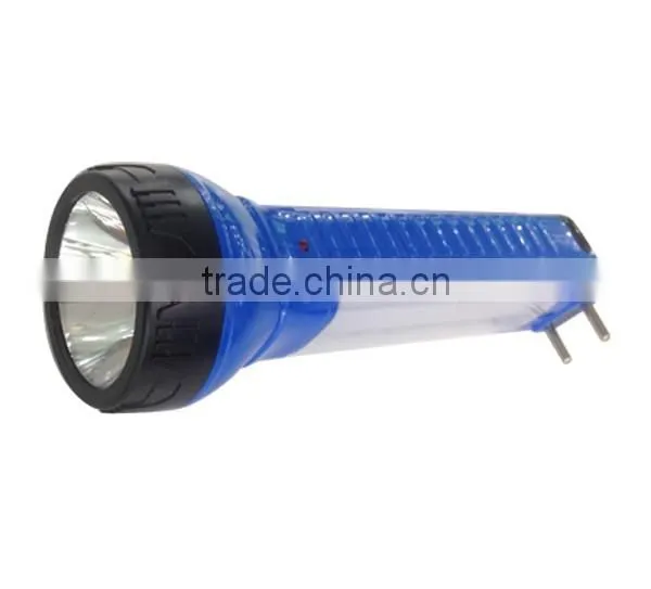 Hot sell popular portable rechargeable plastic led torch flashlight