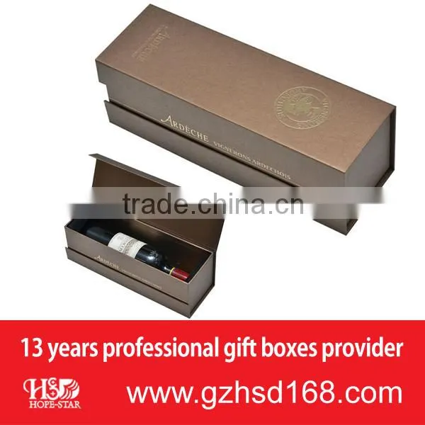 Wholesale luxury matte wine box wine bottle packaging box custom logo printed paper cardboard packaging box for wine bottle