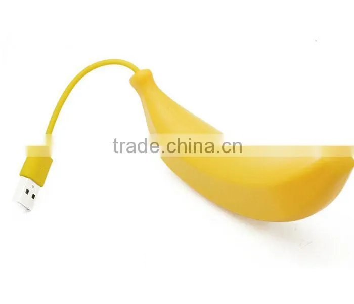 Banana Shaped Cute USB 2.0 Hub with 4 Ports