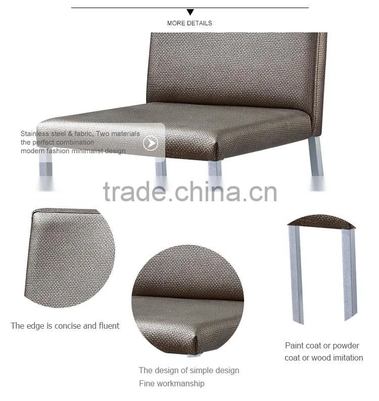 Modern restaurant chair wholesale stainless steel legs dining chair