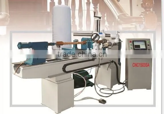 Easy operation and low price CNC1503SA baseball bat cnc wood turning lathe with CE certification